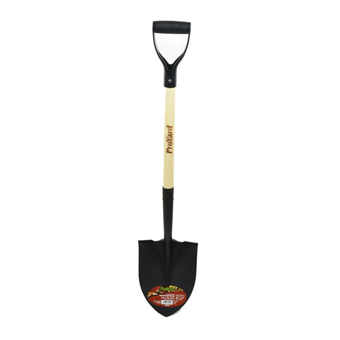 8-1/4in x 41in Round Shovel Hardwood Hdl Poly D-Grip